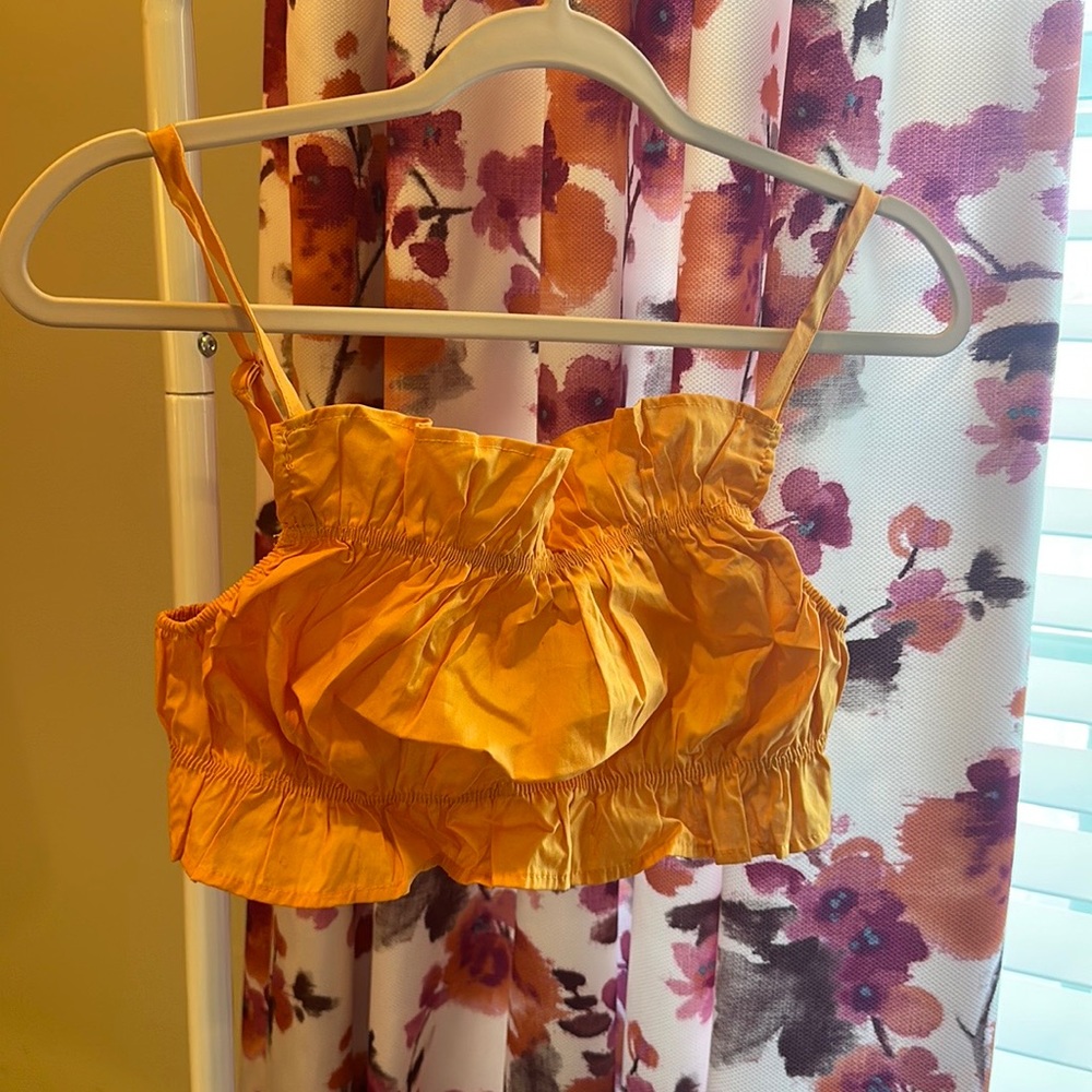 H&M orange crop top, size Medium